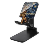 Cell Phone Stand Adjustable Starry Night And Sheepdog Phone Holder for Desk Compatible with 4.0-8.0 Inch Smartphones Foldable Mobile Stand 0-135° Tilt Portable Office Desktop Accessories Decor