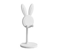 Cell Phone Stand - Cute Rabbit, Thick Case Holder, Cartoon Animal | Adjustable Desk Decoration Bunny Accessory, Durable Lightweight Mobile Holder (for Birthday Party, Kids Room Setup)