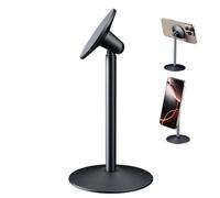 Cell Phone Stand - Double-sided Magnetic Phone Holder | Universal Magnetic Device Mount, Heavy Duty Rotating Support Bracket For Smartphones Tablets Hands Free Use