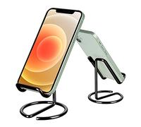 Cell Phone Stand for Desk,Cute Metal Black Cell Phone Stand Holder Desk Accessories,Compatible with All Mobile Phones,iPhone,Switch,iPad