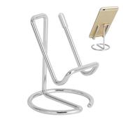 Cell Phone Stand For Desk, Cute Metal One-Piece Phone Holder,Stable Desktop Mobile Display Dock For iP Phones,