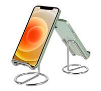 Cell Phone Stand for Desk,Cute Metal Silver Cell Phone Stand Holder Desk Accessories,Compatible with All Mobile Phones,iPhone,Switch,iPad