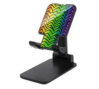 Cell Phone Stand for Desk Office Foldable Mobile Phone Holder Adjustable Cellphone Stand Gay Pride Rainbow Pattern Phone Stand Portable Non-Slip Desktop Smartphone Holder Compatible with All Cellphone