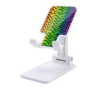 Cell Phone Stand for Desk Office Foldable Mobile Phone Holder Adjustable Cellphone Stand Gay Pride Rainbow Pattern Phone Stand Portable Non-Slip Desktop Smartphone Holder Compatible with All Cellphone