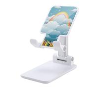 Cell Phone Stand for Desk Office Foldable Mobile Phone Holder Adjustable Cellphone Stand Rainbow Pencil Phone Stand Portable Non-Slip Desktop Smartphone Holder Compatible with All Cellphone