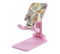 Cell Phone Stand for Desk Office Foldable Mobile Phone Holder Adjustable Cellphone Stand Two Little Cute Rabbits Phone Stand Portable Non-Slip Desktop Smartphone Holder Compatible with All Cellphone