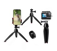 Cell Phone Stand&Phone Tripod,Portable Small Tripod with Rotate/Tilting Phone Holder for Video Recording/Vlogging,Tripod for iPhone/Cellphone/Gopro and Camera（red）