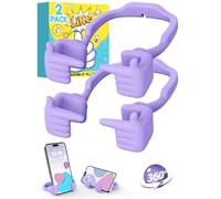 Cell Phone Stand Shy Gesture Phone Stand - Phone Holder for Desk Stocking Stuffers for Him iPhone Stand Birthday Gifts for Teens Girls Boys Adults Women Men Wife Purple-2Pack