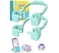 Cell Phone Stand Shy Gesture Phone Stand - Phone Holder for Desk Stocking Stuffers for Him iPhone Stand Birthday Gifts for Teens Girls Boys Adults Women Men Wife Green-2Pack