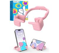 Cell Phone Stand Shy Gesture Pink Phone Stand - Phone Holder for Desk Stocking Stuffers for Him iPhone Stand Birthday Gifts for Teens Girls Boys Adults Women Men Wife Pink-1Pack