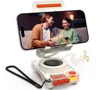 Cell Phone Stand with Wireless Bluetooth 5.4 Speaker, Portable Bluetooth Speaker for phone Compatible with iPhone/iPad/Galaxy, for Desk, Home & Outdoors - Best Gift for Him, Her, Teens and Adults