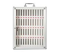 Cell Phone Storage Box 12/24/36/48/60 Slots Mobile Phone Storage Box Compartment Organizer, Multi-Grid Cell Phone Holder For Classroom, Office, Repair Shop(Silver-B,48)