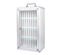 Cell Phone Storage Box, Aluminum Locker Cabinet with 12-60 Slots and Key Lock, Perfect for School or Office Use