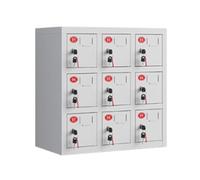 Cell Phone Storage Cabinet - Classroom & Office Caddy No Assembly Needed Secure Key Lock Ideal for Exams & Workspaces (Medium Size)