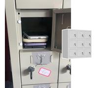 Cell Phone Storage Locker Large Capacity Cell Phone Storage Cabinet with Lock, Metal Secure Mobile Phone Locker Organizer, Phone Jail Lock Box for Factory/School(9 Slots)