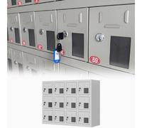 Cell Phone Storage Locker Large Steel Cell Phone Storage Locker, Heavy Duty Durable Phone Organizer for Locker Room, Police Station Cell Phone Jail Lock Box(12 Slots)