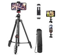 Cell Phone Tripod, 54“ Flexible Selfie Stick Phone Stand Tripod for iPhone and Android Cellphone & Camera with Wireless Remote,Cellphone Phone Tablet Stand Holder,Upgrade Ball Head and Carrying Bag
