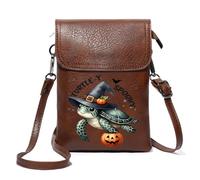 Cell Phone Wallet Purses Lightweight Women's Shoulder Bag Bat Haunted Halloween Pumpkin Ghost Cemetery Witch Skeleton Adjustable Strap for Everyday Use or Gift Idea