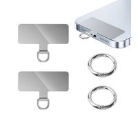 Cell Portable Lanyard and 2 Pieces Spring Coil Rings, Stainless Steel Cell Lanyard Patch, Compatible with Most Smartphones