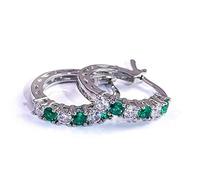 Cellacity Delicate Round Silver 925 Jewelry Gemstones Earrings For Women Oval Shaped Ruby Ear Drops Dating Female Gift