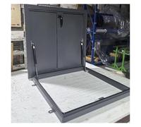 Cellar Stair Exit Cover Commercial Roof Access Hatch Flip Top Cover Metal Boat Storage Security Door Warehouse and Storage Room Roofs(100x100cm/3.28x3.28ft)