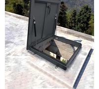 Cellar Stair Exit Cover Ventilation Roof Access Hatch Door Skylights Roof Windows Attic(Dark Grey_70x70cm/2.3x2.3ft)