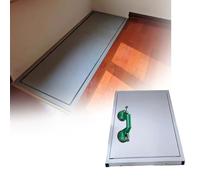 Cellar Stairwell Hidden Cover Door, Waterproof Wine Storage Room Discreet Floor Hatch with 90-Degree Opening Hydraulic Support Rods, Recessed(32X29in/81x74cm)