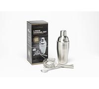 Cellardine 3 Piece Cocktail Set, Stainless Steel, Silver