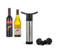 Cellardine 627 CELLARDINE ABS Stainless Steel Vacuum Wine Saver Pump and Stopper, Black