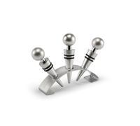 CellarDine Three Piece Wine Stopper Set with Stand