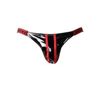 CELLBLOCK 13 - Mens Jockstrap Underwear - Black Chrome Jock Brief Red - 1x Size S