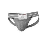 CELLBLOCK 13 - Mens Underwear - Tight End 2 inch Snap Up Jockstrap Grey - 1x Size L