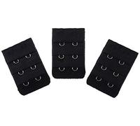 CellDeal 3 x Bra Extender, 2 Hook, Ladies Bra Extension Strap Underwear Strapless Black