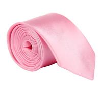 CellDeal Skinny Slim Mens Wedding Solid Plain Necktie Color Tie (Light Pink)