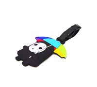 CellDesigns Anime No Face Man Luggage Tag with Adjustable Strap (Rainbow Umbrella No-Face)