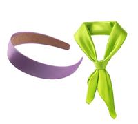 CellElection Halloween Purple Headband and Green Scarf for Women Daphne Halloween Costume Accessories Party Cosplay Set