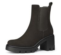 CELLENZ Women Chelsea Ankle Boots: 2.9 Inch Comfortable Platform Boot, Dark Brown Suede, 7.5 UK