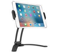 Cellet Kitchen Tablet Mount Stand 2-in-1 Wall, Table, Counter Top, Desktop Mount Recipe Holder Stand For iPad/Pro/Air/Mini, Micro Surface Pro,Galaxy Tab, ChromeBook, Pixelbook and more - Black