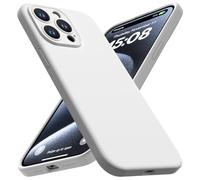 CellEver Heavy-Duty Silicone Case for iPhone 15 Pro Max [Camera Protection] [Anti-Oil Coating] Military Drop Protection, Soft Scratch-Free Interior, White