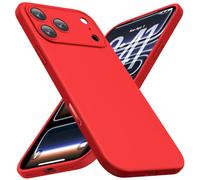 CellEver Heavy-Duty Silicone Case for iPhone 17 Pro [Compatible with MagSafe] [Camera Protection] [Anti-Oil Coating] Military Drop Protection, Soft Scratch-Free Interior, Red