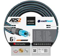 Cellfast Garden Hobby ATS2, Flexible 6-Layer Hose, Double Braid with Cross and Tricot Fabric, 30 Bar Burst Pressure, 16-200, Multicoloured, 1/2'' 25m