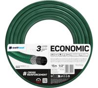 Cellfast Garden Hose ECONOMIC 1/2" 15m, Flexible and Three-layer Hose, Resistan