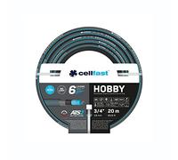 Cellfast Garden Hose Hobby, Durable, Flexible, 6-Layer, ATS2 Cross Tricot Braid, UV and Algae, Free of Heavy Metals, 32 Bar, -20/+60°С Temp. 3/4", 20m
