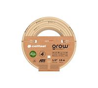 Cellfast Grow Garden Hose Heavy Duty Flexible 4-Ply Durable ATS Jersey UV and Algae Resistant 27 Bar -20/+60° Closure 1/2 Inch 15 m