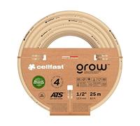 Cellfast Grow Garden Hose Heavy Duty Flexible 4-Ply Durable ATS Jersey UV and Algae Resistant 27 Bar -20/+60° Closure 1/2 Inch 25 m