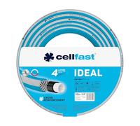 Cellfast Ideal Garden Hose, Durable, Flexible, 4-ply, Durable Cross Braid, UV and Algae Resistant, Reach Technology, 27 bar, -20/+60° Short-Term 1/2 inch, 50 m