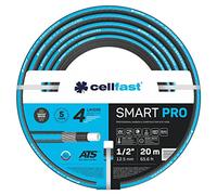 Cellfast SMART PRO ATS 4-ply Garden Hose ATS Tricot Fabric Flexible Kink Resistant UV and Algae Resistant (1/2" 20 m)