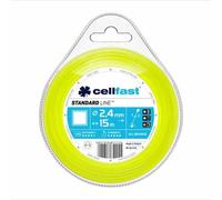 Cellfast Square Grass Mowing Trimmer Line Wire Cord String Replacement 2,4mm X 15M