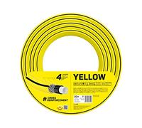 Cellfast Yellow Garden Hose, Lightweight, Durable, 4-Ply Durable Cross Braid, UV and Algae Resistant, Torsion Resistance, Reach Technology, 20 Bar, -10/+50° Closure: 1 Inch, 20 m