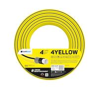 Cellfast Yellow Garden Hose, Lightweight, Heavy Duty, 4-Ply, Durable Cross Braid, UV and Algae Resistant, Torsion Resistance, Reach Technology, 20 Bar, -10/+50° Closure: 3/4 Inch, 20 m